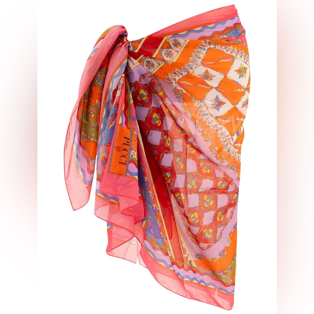 PUCCI Festa-Print cotton pareo